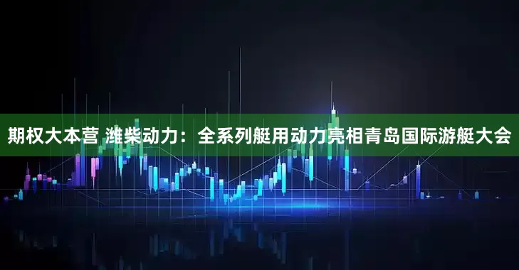 期权大本营 潍柴动力：全系列艇用动力亮相青岛国际游艇大会